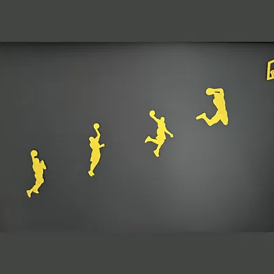 Tranh Tường Cầu Thủ Bóng Rổ Đang Chơi #2