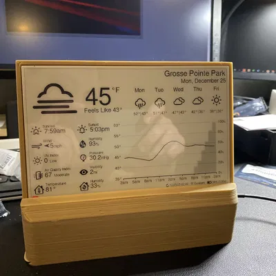 Vỏ và Đế giữ Màn hình Thời tiết ESP-32 E-Paper