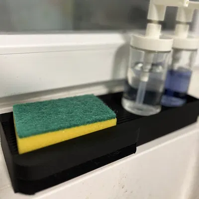 Khu vực để miếng rửa chén và khay đựng nước rửa chén (Tự khô ráo)