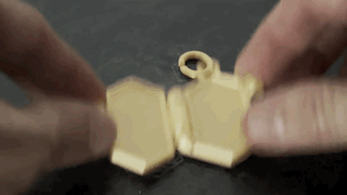 Ngăn Bí Mật / Dây Chuyền Thập Tự Hex <Bản Lề In Liền> Có Móc Treo Thay Thế - Thumbnail 2