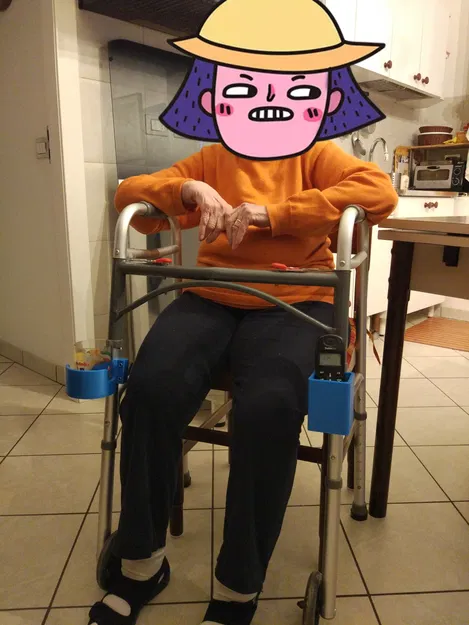 Đế đựng điện thoại và ly cho khung tập đi - Image 1