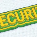 Móc Khóa SECURITY – Thẻ In 3D / SECURITY Schlüsselanhänger - Thumbnail 1