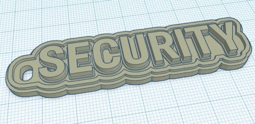 Móc Khóa SECURITY – Thẻ In 3D / SECURITY Schlüsselanhänger - Image 2