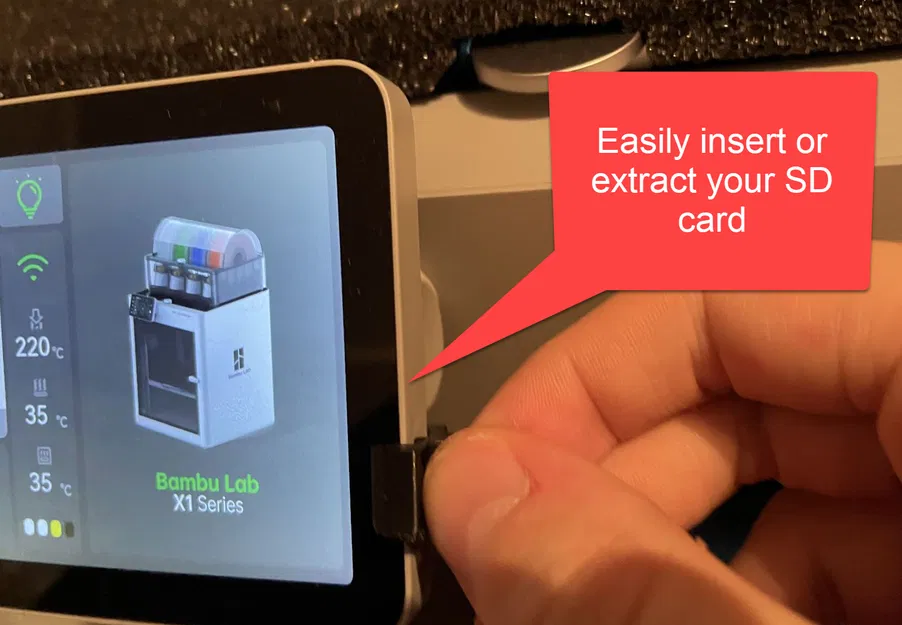 Dụng cụ hỗ trợ lấy/cắm thẻ nhớ SD cho Bambu Lab X1(C) - Image 1