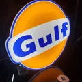Hộp đèn Biển Quảng Cáo Vintage Gulf Có LED - Thumbnail 1