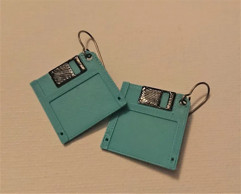 Bông tai đĩa mềm (Floppy disk earrings) - Image 1