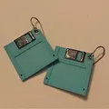 Bông tai đĩa mềm (Floppy disk earrings) - Thumbnail 1