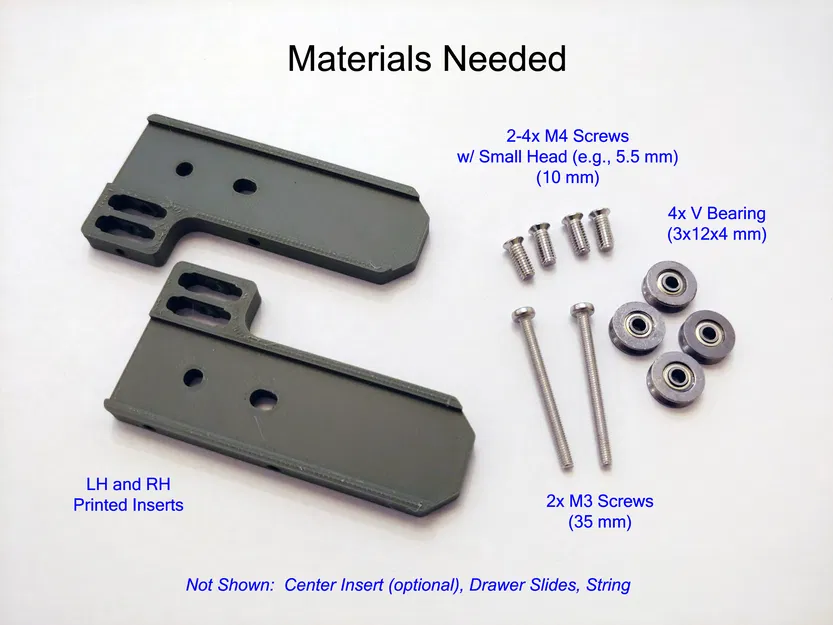 Bộ Chèn Ray Ngăn Kéo Cho Hệ Thống Nâng Dây Liên Tục Dây Kép - Image 3