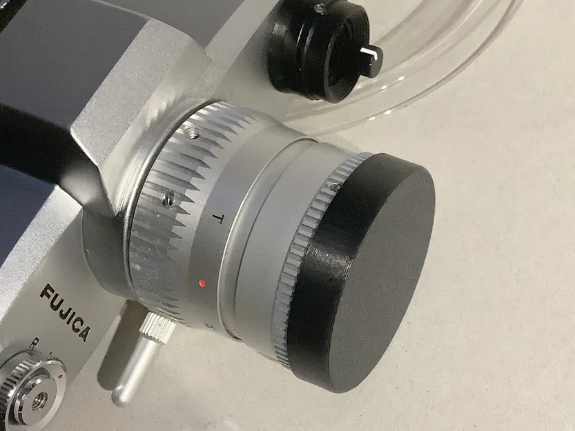 Nắp chụp và mui che ống kính cho máy quay phim Fujica P300 - Image 2