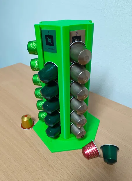 Kệ xoay đựng viên nén Nespresso (có/không có ổ bi) - Cao 240mm - Image 1