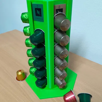 Kệ xoay đựng viên nén Nespresso (có/không có ổ bi) - Cao 240mm