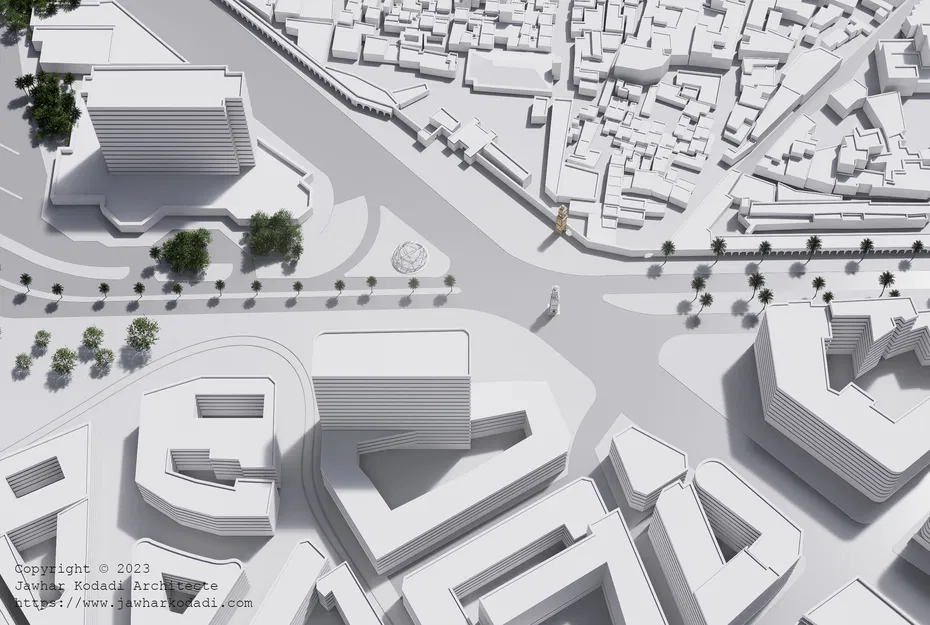 Mô Hình 3D Tháp Đồng Hồ Casablanca / La Tour de l'Horloge de Casablanca - Image 3