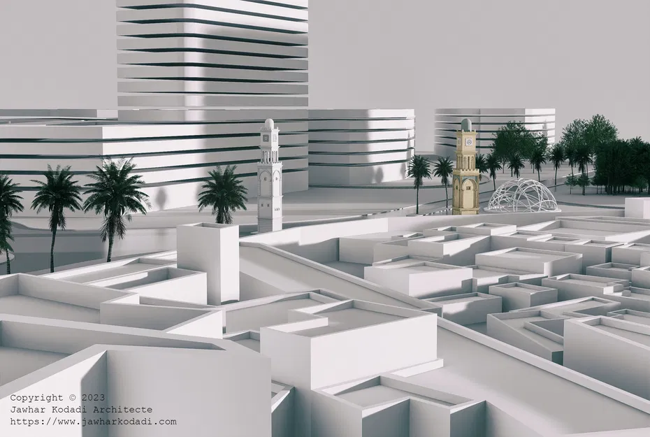 Mô Hình 3D Tháp Đồng Hồ Casablanca / La Tour de l'Horloge de Casablanca - Image 4