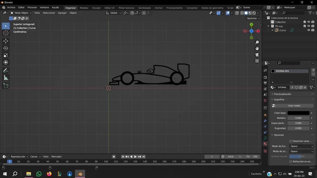 Mô hình xe Formula 1 (F1) vẽ theo kiểu Line Art - Image 1