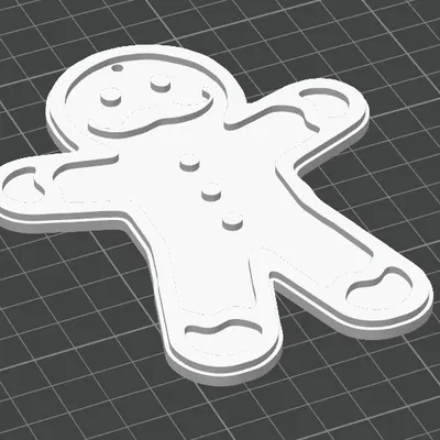 Móc Treo Cây Thông Hình Bánh Gừng Có Ria Mép