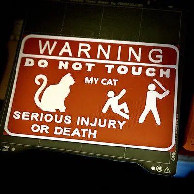 Biển Báo 'Cấm Chạm Vào Mèo Của Tôi'