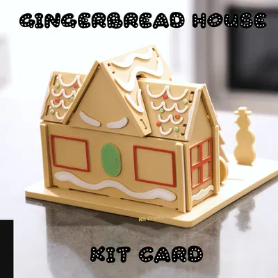 Mẫu Thẻ Ngôi Nhà Bánh Gừng Giáng Sinh