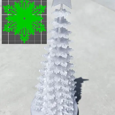 Cây thông Noel - kiểu xếp chồng, họa tiết 'sóng'