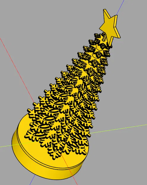 Cây thông Noel - kiểu xếp chồng, họa tiết 'sóng' - Image 2