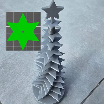 Cây thông Noel - Xếp chồng, Họa tiết hình sao