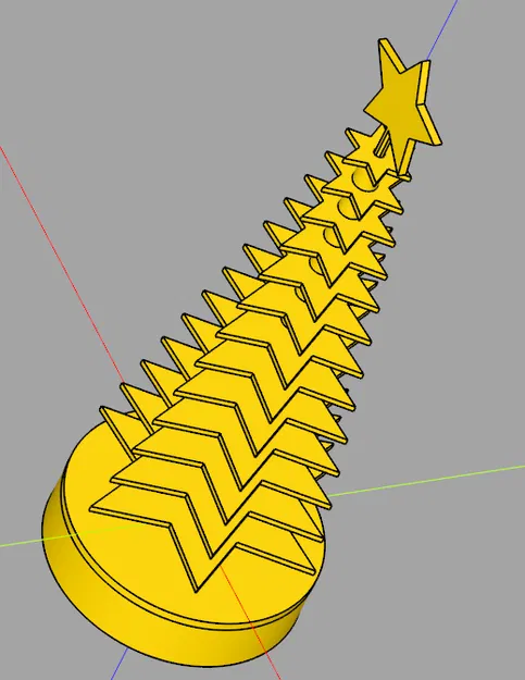 Cây thông Noel - Xếp chồng, Họa tiết hình sao - Image 2