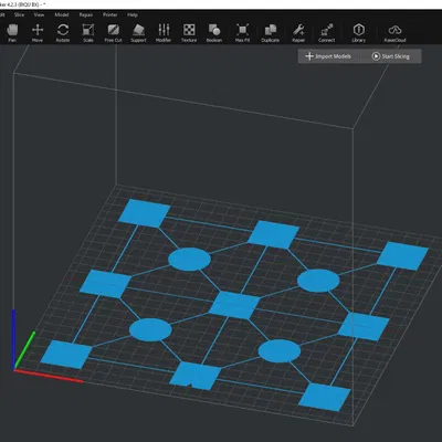 Mô hình kiểm tra độ phẳng bàn in (Bed Level Test)