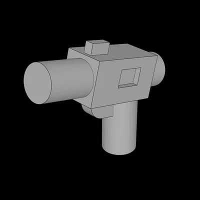 Vũ Khí Lego (61190a.dat) Súng Blaster Nhỏ Không Kính Ngắm