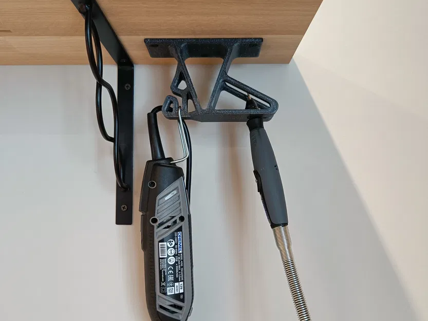 Kệ Dremel & đầu kẹp dưới gầm kệ (có bản mẫu parametric) - Image 1