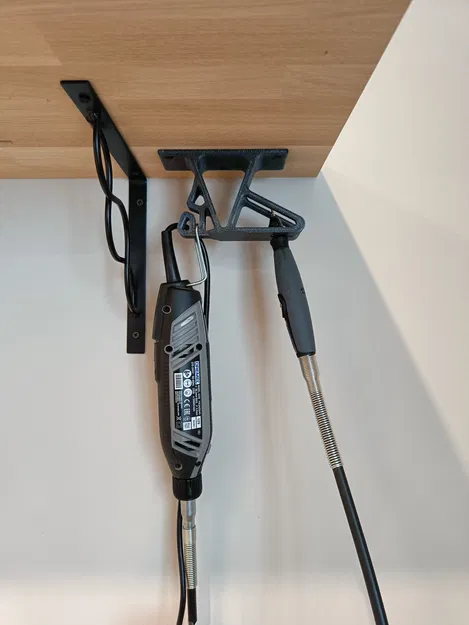 Kệ Dremel & đầu kẹp dưới gầm kệ (có bản mẫu parametric) - Image 2