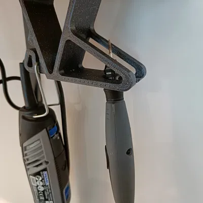 Kệ Dremel & đầu kẹp dưới gầm kệ (có bản mẫu parametric)