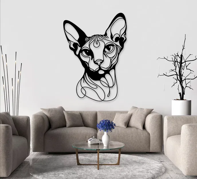 Tranh treo tường mèo Sphynx - Image 1