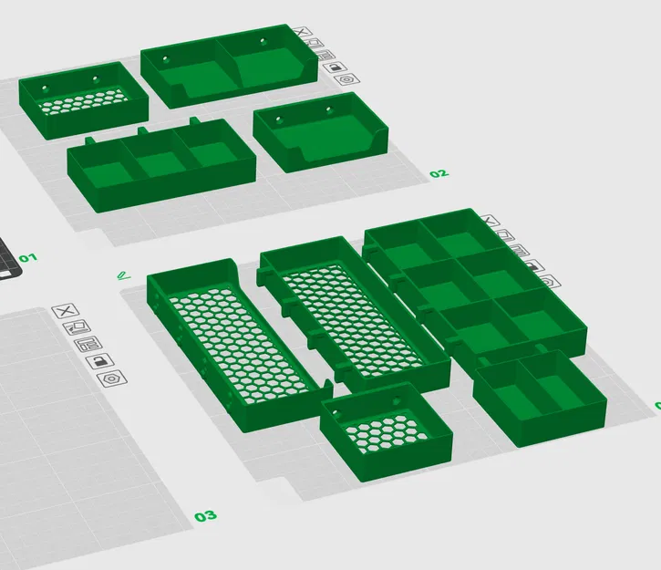 Khay Lowpoly Ikea Skadis có móc hoặc T-Nuts, đáy đặc hoặc lục giác - Image 1