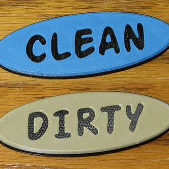 Bảng Báo Chén Đĩa Sạch Dơ Cho Máy Rửa Chén