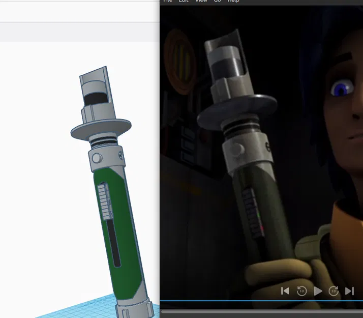 Thanh kiếm ánh sáng Kanan Jarrus - có bộ phát xạ tháo nhanh - Image 18