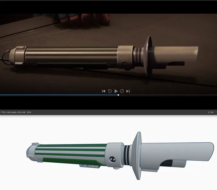 Thanh kiếm ánh sáng Kanan Jarrus - có bộ phát xạ tháo nhanh - Image 20