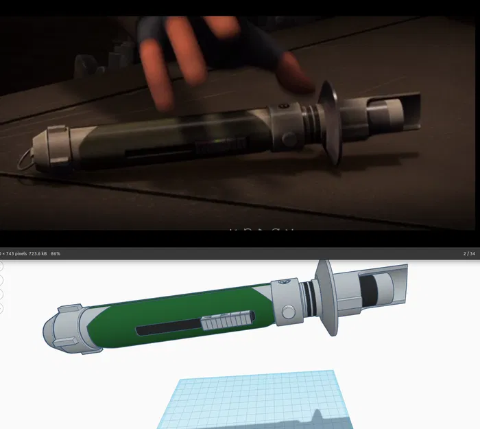 Thanh kiếm ánh sáng Kanan Jarrus - có bộ phát xạ tháo nhanh - Image 22