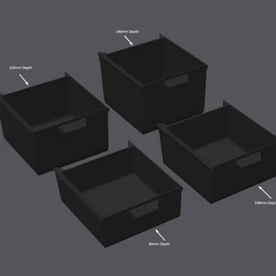 Ngăn Kéo Dưới Bàn - Độ Sâu Lớn (80mm, 100mm, 120mm, 140mm)