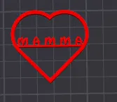 Mô Hình Trái Tim "Mamma" Ý Nghĩa - Image 1