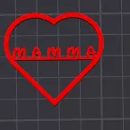 Mô Hình Trái Tim "Mamma" Ý Nghĩa
