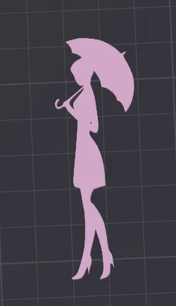 Mô hình người phụ nữ cầm ô - Image 1