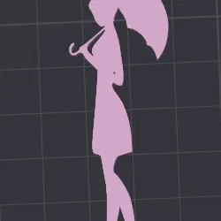 Mô hình người phụ nữ cầm ô