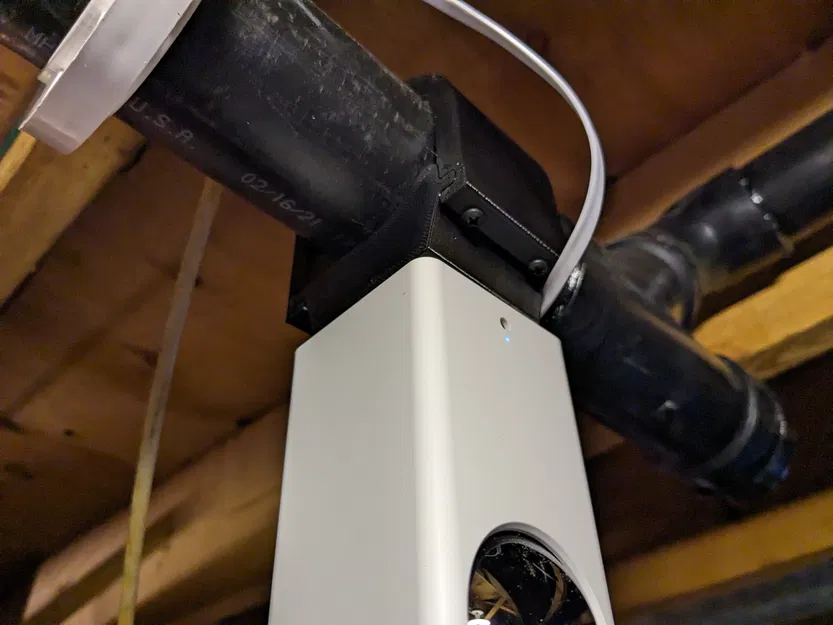 Ngàm Gắn Wyze Cam Pan Lên Ống ABS (ID 2" OD 2 3/8" Chân Tripod 1/4"-20) - Image 1