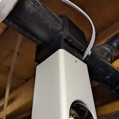 Ngàm Gắn Wyze Cam Pan Lên Ống ABS (ID 2" OD 2 3/8" Chân Tripod 1/4"-20)