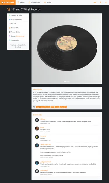 Mô Hình Đĩa Than 12 Inch - Image 3