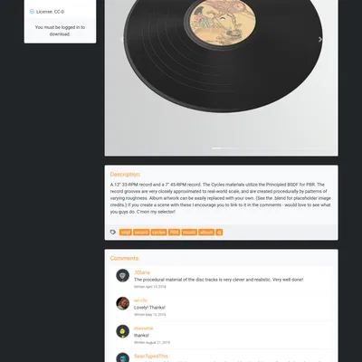 Mô Hình Đĩa Than 12 Inch