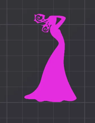 Mô hình 3D: Hình bóng người phụ nữ - Image 1