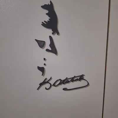 Hình bóng có chữ ký của Bác