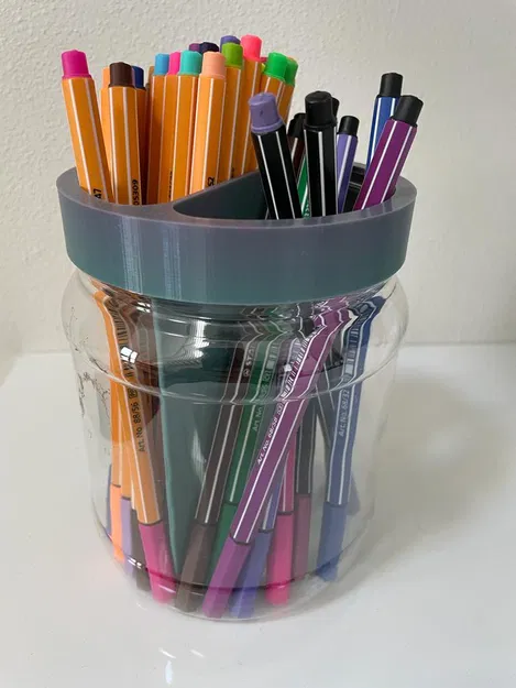 Nắp Hũ Đựng Bút 2 Ngăn - Image 1