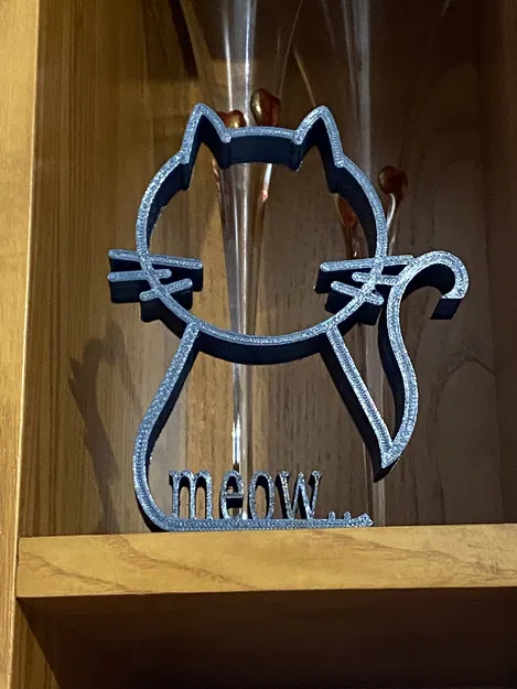 Tranh Line Art Mèo Kitty Trang Trí - Image 1