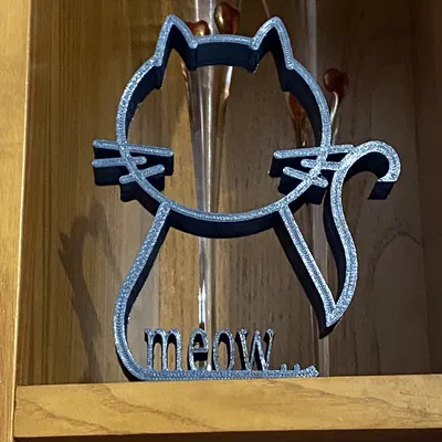 Tranh Line Art Mèo Kitty Trang Trí